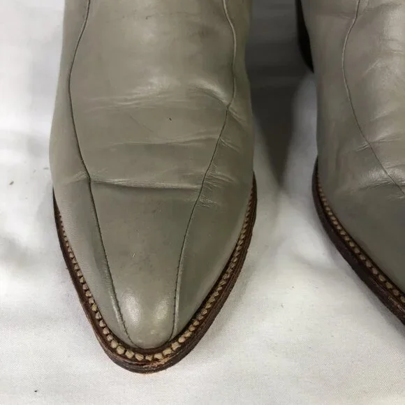 Dan Post Boots Womens Size 6.5C Gray Leather Western Pointed Toe Spain 4117 - Picture 7 of 16